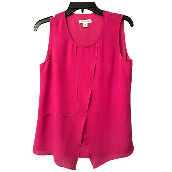 Coldwater Creek Tops - Coldwater Creek Hot Pink tiered tank top Size XS